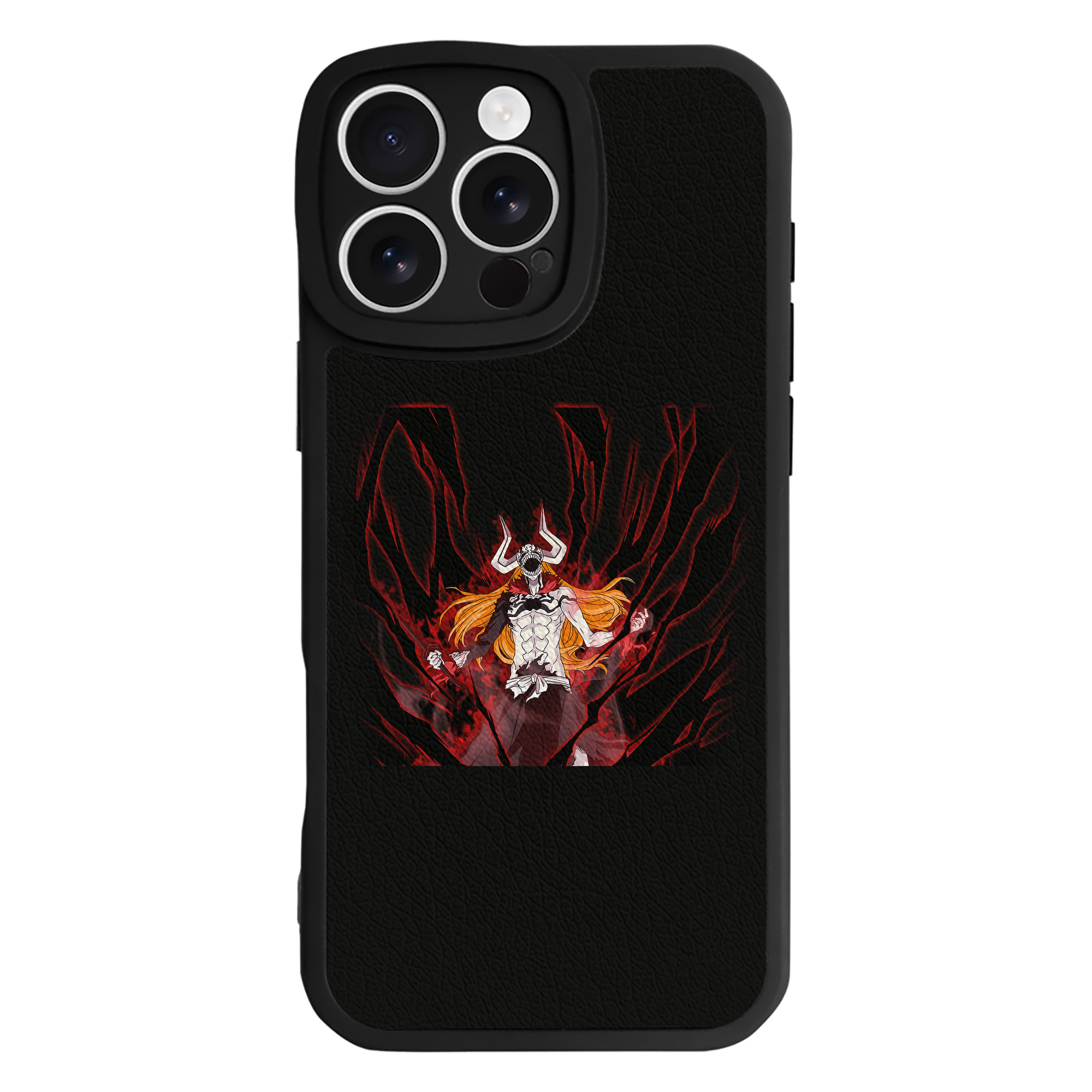 ブリーチ 黒崎一護（くろさき いちご）BLEACH Kurosaki Ichigo 【iPhone 16シリーズ対応】シリコンスマホケース（レザー調） 材質：シリコン